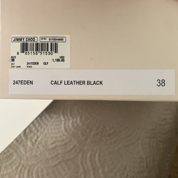 Jimmy Choo Black Leather Knee High Boots - Picture 5 of 6